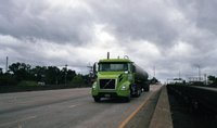 Green Machine under Cloudy Skies